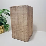 Grasscloth Display Pedestal Plant Stand, Vintage Karl Springer Style. Fixed Price $165.00.
