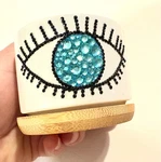 Rhinestone Planter, Bling Succulent Eye Glam Pot. Fixed Price $22.00.