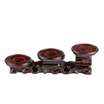 Thy Collectibles Oriental Rosewood Small 3-PLANT Stand For Table, Desktop, Shelf. Fixed Price $28.34.