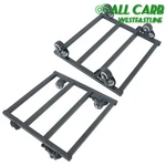 Pack Metal Square Plant Caddy With Wheels 12" Iron Wrought Rolling Stand. Fixed Price $38.04.