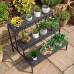 Aboxoo Ladder Plant Stand 3 Rectangle Layers Stair Style, Corrosion & Weather.... Fixed Price $79.86.