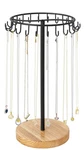 Mkono Necklace Holder Metal Jewelry Stand 22 Hooks Wood Base Organizer. Fixed Price $23.68.