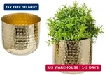 Mygift Modern Hammered Brass Plated Metal Planter Pots - Set Of 2 Indoor C. Fixed Price $63.48.
