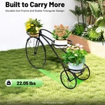 3-TIER Bike Stand Metal Bicycle Planter Black Flower Pot Holder Rack Shelf. Fixed Price $39.35.