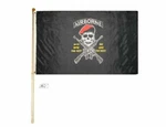 5' Wood Flag Pole Kit Bracket With 3X5 Army Airborne Mess The Best. Fixed Price $20.30.