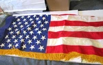 Valley Forge Indoor United States Flag Gov. Issue 3 X 4 Feet Dated Oct 1981. Fixed Price $49.99.