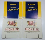 Planters Peanuts Store Cardboard Toppers Ad Display Mr Miller High Life. Fixed Price $41.65.