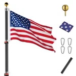 Apluschoice 30' Commercial Telescoping Flag Pole Kit Portable Display Black. Fixed Price $129.90.