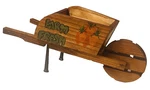 Rustic Wooden Wheelbarrow Planter Farm Fresh Tomato Mini Cart Garden Decor 10". Fixed Price $24.99.