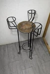 Vintage Rustic Hammered Copper & Wrought Iron Plant Stand Arts Crafts -. Fixed Price $153.00.