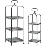 Kalalou 2-PIECE 3-TIER Display Stand Set With Galvanized Metal Trays. Fixed Price $306.96.