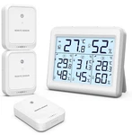 Oria Indoor Outdoor Thermometer, Digital Hygrometer With 3 Wireless. Fixed Price $34.99.