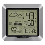 Silver Digital Calendar Temperature Weather Station Forecast Atomic Time Sensor. Fixed Price $61.00.