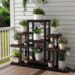 Costway 6-TIER Flower Wood Stand Plant Display Rack Outdoor Indoor Shelf. Fixed Price $86.99.