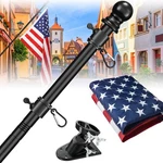 Kit With 3X5 Us - Includes 5FT Heavy Duty Tangle Free Flagpole.... Fixed Price $26.67.
