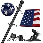 American Flag With Pole All-in-one Kit For Home Display. Fixed Price $44.24.