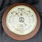 Bey-berk Brass And Cherry Wood Indoor Barometer/thermometer France (WS070) Read. Fixed Price $185.00.