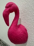 Pink Flamingo Wall Mount Sculpture 9.5 X 7 Home Decor Tropical Bird Art. Fixed Price $39.99.