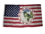 3X5 Usa One Wolf Indian Native American Flag 3'X5' Knitted Grommets. Fixed Price $10.88.