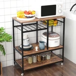 Kitchen Baker's Rack Cart Utility Storage Shelf Microwave Oven Stand. Fixed Price $126.71.
