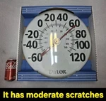Taylor Extra Large 18 Inch Metal Wall Indoor Outdoor Thermometer Model 681T. Fixed Price $59.95.