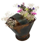 Rustic Antique Distressed Brass Coal Hod Bucket, Indoor Outdoor Planter & Decor. Fixed Price $49.95.