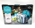 Convertible Giftburg Picnic Caddy 3 Piece Set Black Wrought Iron Indoor Outdoor. Fixed Price $22.96.