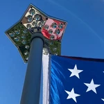 Solar Star Patriotic Light - Top Mount With Double B.... Fixed Price $106.29.