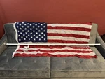 6FT Flagpole Kit 3X5 American & Wall Mount Bracket Made In Usa. Fixed Price $18.00.