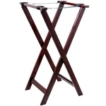 Pack Restaurant 32" Tall Waitress Folding Serving Tray Stand Red Brown Wood. Fixed Price $77.99.