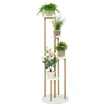 Topbuy 4-TIER Metal Stand Indoor 48.5' Tall Shelf For Small. Fixed Price $48.99.