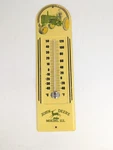 John Deere Advertising Metal Thermometer Tractor Yellow Moline, Ill 16". Fixed Price $39.99.