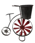 Vtg Metal Hi Wheel Bicycle Wind Spinner Flower Pot Planter Garden Art Decor. Fixed Price $32.99.