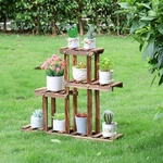 9 Pots Succulents Plant Stand Windowsill Display Shelf Small Wooden Flower. Fixed Price $24.95.