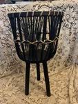 New Sagebrook Black Bamboo Rattan Standing Planter Basket 19IN H X 10IN. Fixed Price $20.00.