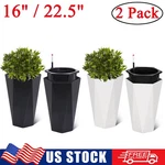 Pack 16"/22.5" Tall Planter Outdoor Indoor Self Watering Flower Pots For Patio. Fixed Price $70.47.