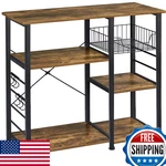 Yaheetech 4-TIER Kitchen Bakers Rack Coffee Bar Microwave Stand Cart Wire. Fixed Price $103.11.