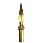 Topper, Gold Square Copper Spear, National Head Flagpole.... Fixed Price $47.95.