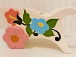 Vibrant Vintage Art Deco Flower Pot Or Planter Wagon 1961. Fixed Price $15.00.