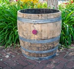 3/4 Oak Barrel Planter Handmade. Fixed Price $419.00.