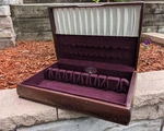 Nobility Plate Art Deco Wood Flatware Storage Chest Tarnish-proof For 12. Fixed Price $48.00.