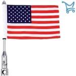 Motorcycle Flagpole Mount Polyester American For Patriotic Rides. Fixed Price $38.98.