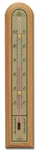 Hokco Analog Wall Thermometer Oak Wood Brass Fahrenheit Scale 10 Inch Tall. Fixed Price $19.00.