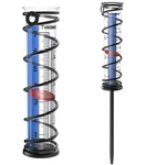 Rain Gauge Outdoor,freeze Proof Plastic Tube Black Spiral Stand,with Red.... Fixed Price $27.69.