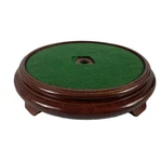 Wooden Round Display Stand Base Green Felt Top Pedestal 9" Diameter Footed Decor. Fixed Price $20.92.
