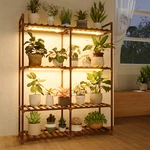 Bamworld Stand With Grow Lights For Indoor Wood Shelf 4 Tier. Fixed Price $49.99.