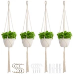 Petonfun Hangers Indoor MACRAME,4 Pack Hanging Planter Holder F.... Fixed Price $12.25.