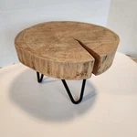 Biophilic Home Decor Plant Stand Solid Garden Wooden Stool W/ Metal Legs. Fixed Price $39.00.
