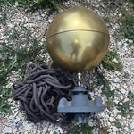 Vintage Flag Topper Finial Gold / Brass Ball For Pole??? **read**. Fixed Price $223.00.