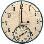 Taylor Precision Prod. 91501T 14" Poly Resin Clock With Thermometer (by Sea). Fixed Price $50.13.